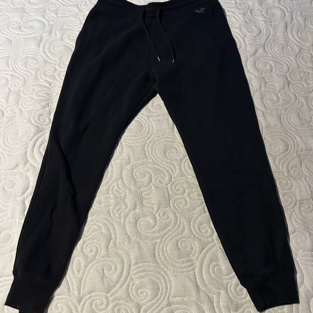 Hollister Men's Black Joggers with Drawstring